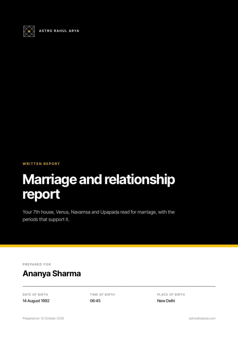 Cover of the Marriage and relationship report PDF