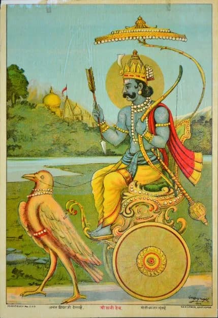 Shree Shani Dev representation for Saturn Retrograde transit